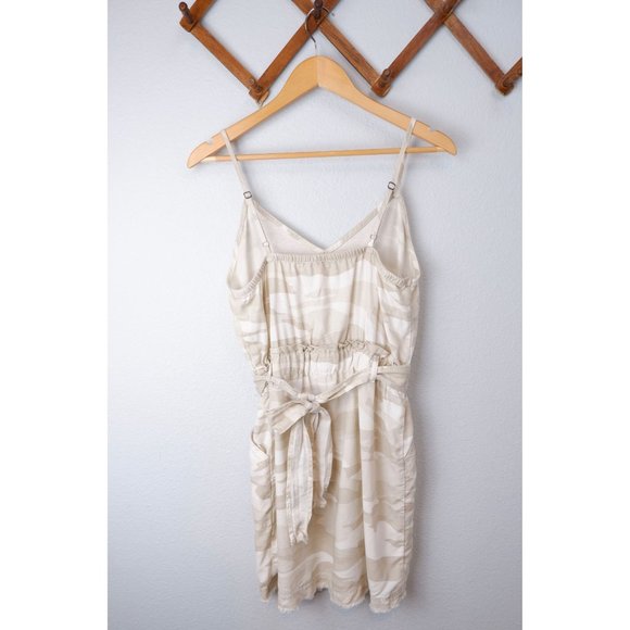 Splendid Geneva Light Camo Lyocell & Linen Papersack Waist Belted Dress, small - Picture 9 of 13